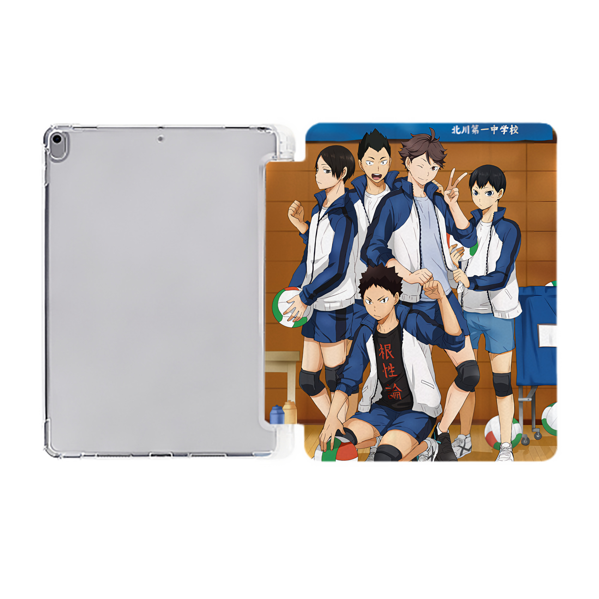 （画像用） ハイキュー!! Haikyu!! IPad ケース ペン収納付き 三つ折りスタンド PUレザー×シリコン 対応機種9.5/10.5/10.9インチ